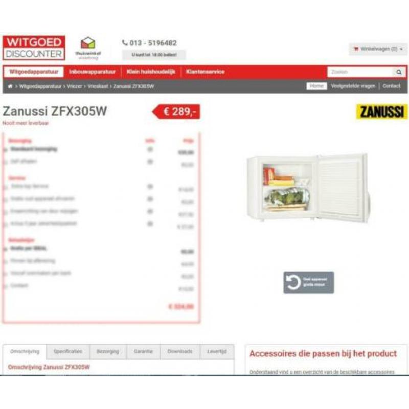 Zo goed als nieuw Zanussi mini vrieskast werkt Perfect