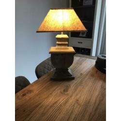 Schemerlamp houten voet
