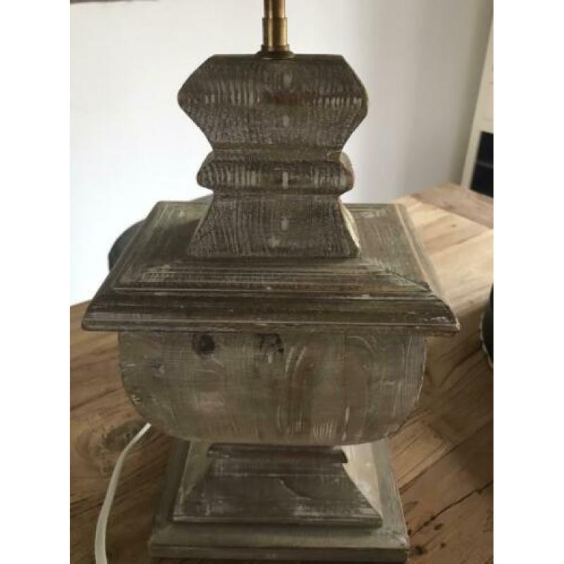 Schemerlamp houten voet