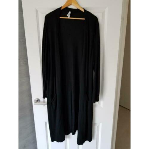 Zwart lang vest maat 54 Miss Etam