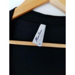Zwart lang vest maat 54 Miss Etam