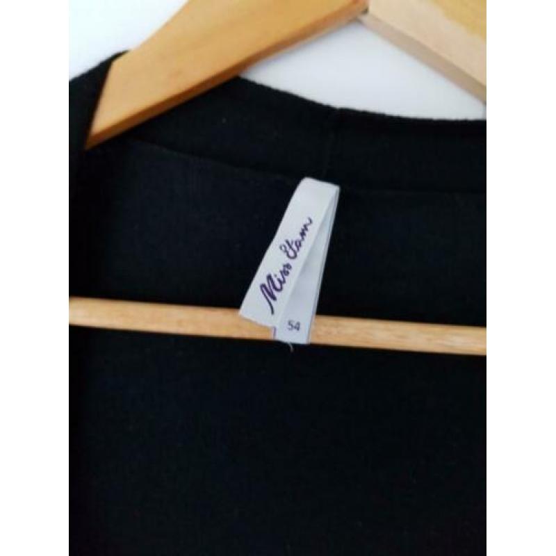 Zwart lang vest maat 54 Miss Etam