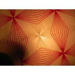 Lamp, plafondlamp, sixties plafonnière (glas)