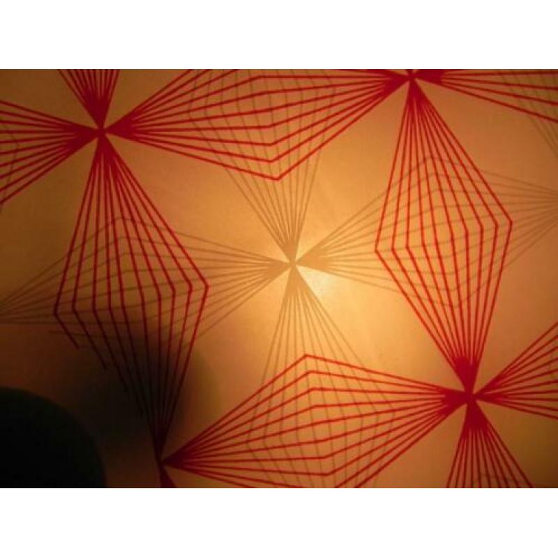 Lamp, plafondlamp, sixties plafonnière (glas)