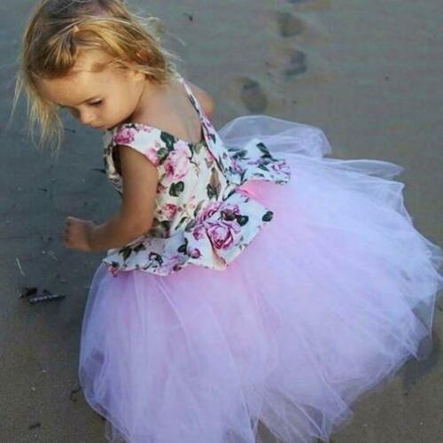 Baby jurk met rozen en tule in roze maat 74/80