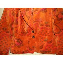 P49) bordeaux roest fluweel zacht jasje josephine & co 36