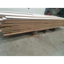 43M2 eiken houten parket vloer #GESCHUURD#
