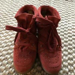 Isabel Marant etoile sneaker wedges bobby 37 suede schoenen