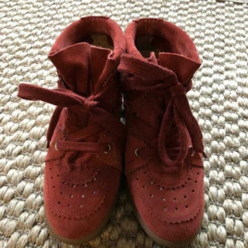 Isabel Marant etoile sneaker wedges bobby 37 suede schoenen