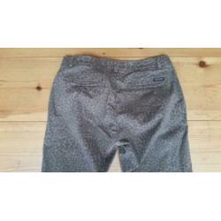 Bruine tijgerprint broek 26/30. Scotch & Soda.