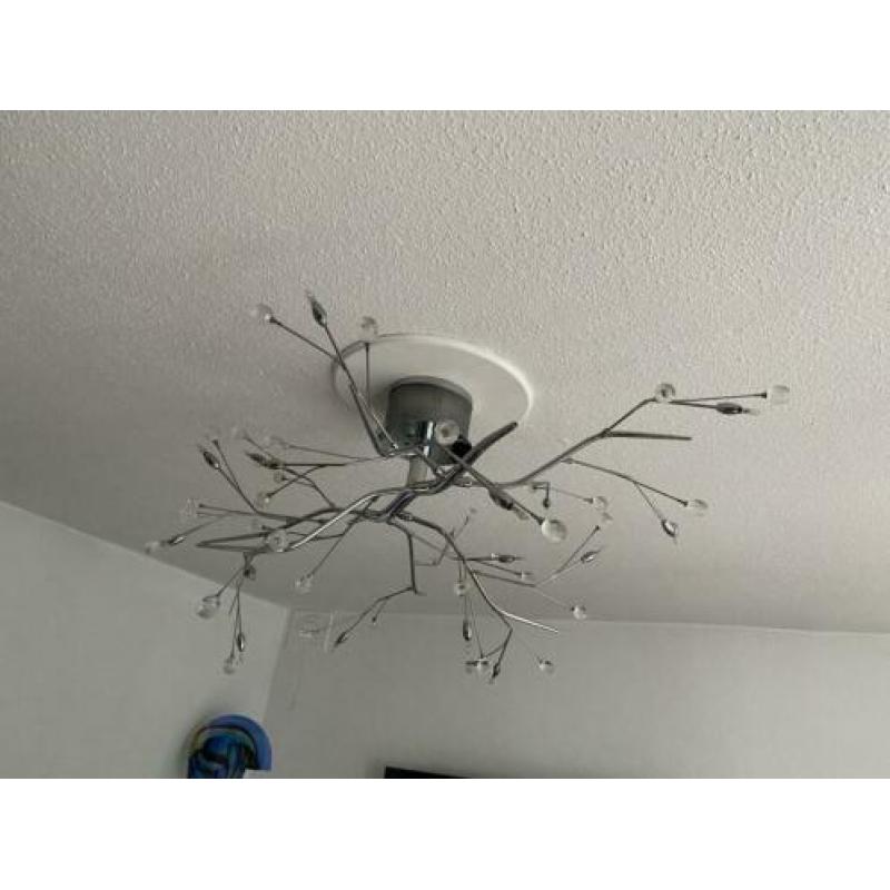 Plafondlamp met kristallen bolletjes