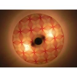 Lamp, plafondlamp, sixties plafonnière (glas)