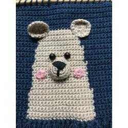 MACRAMÉ wandkleed beer handwerk NIEUW babykamer kinderkamer