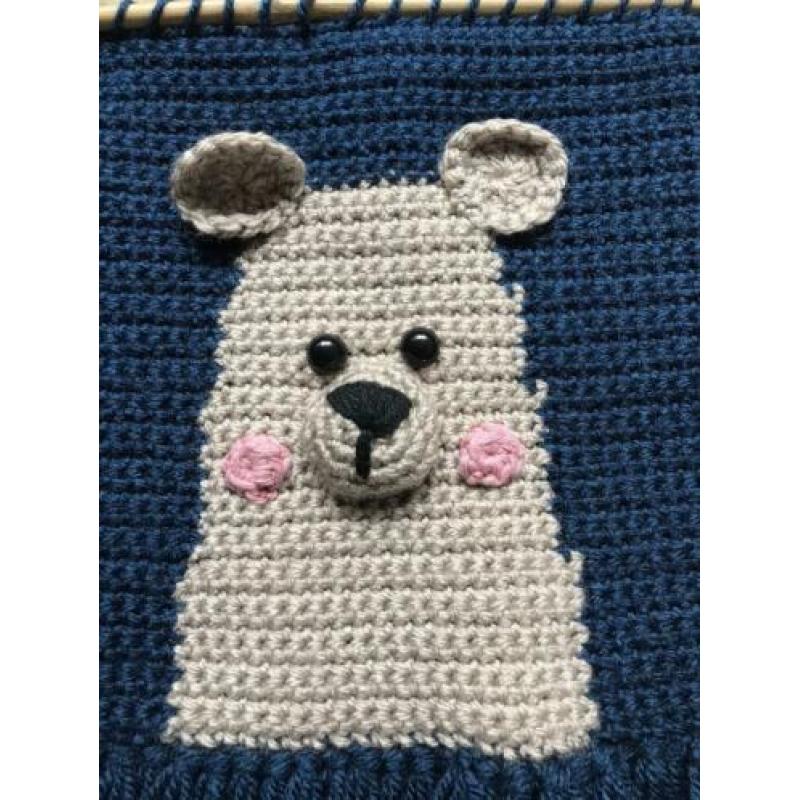 MACRAMÉ wandkleed beer handwerk NIEUW babykamer kinderkamer