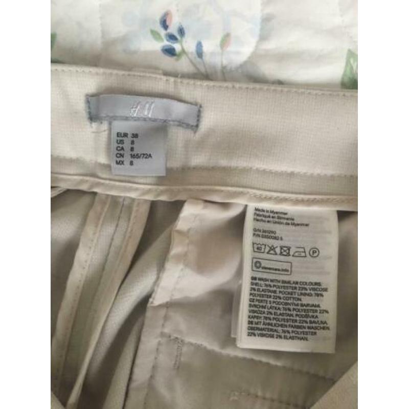 Licht zandkleurige chino broek maat 38 voorjaar zomer
