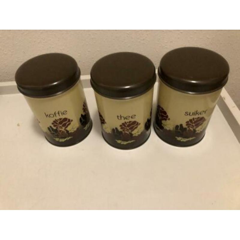 Vintage Brabantia blikken ( 3 stuks) : mooie set