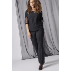 Studio Anneloes flair bonded shiny trousers zwart maat S