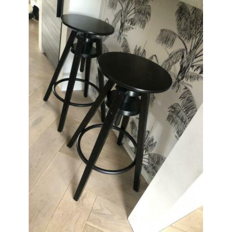 Dalfred barkruk zwart 2 stuks