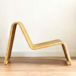Vintage rotan lounge fauteui 1970 mooie minimalistische vorm