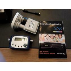 Schotel Sateliet Reciver met Satfinder en Dubbele Kop