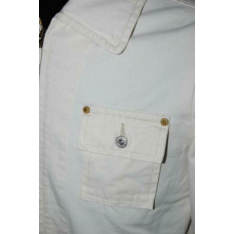 REPLAY spijker jas, jeans jack, wit, Mt. S