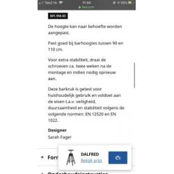 Dalfred barkruk zwart 2 stuks