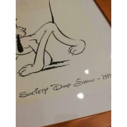 Society dog show 1939 in houten lijst-disney