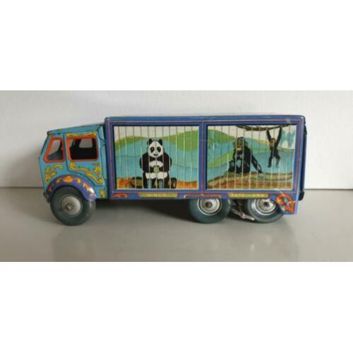 1950 Mettoy Engeland circusauto met Panda beer afbeelding