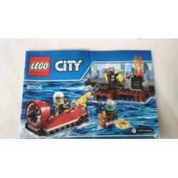 Lego city 60106 brandweer set met 4 minifiguren en bb.