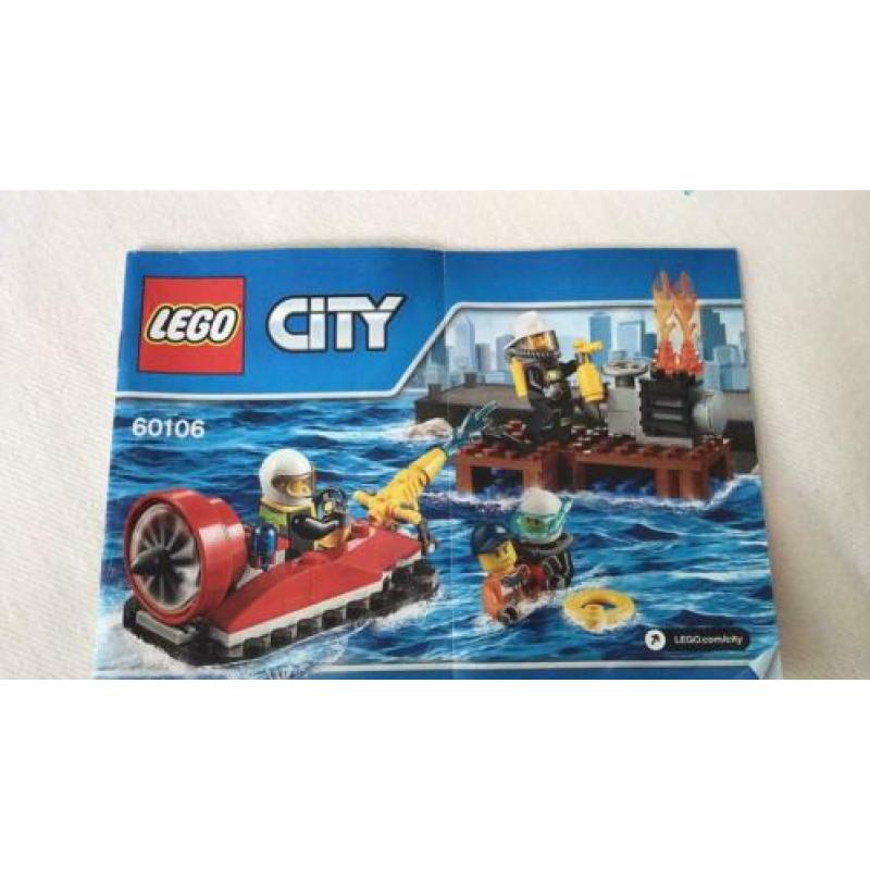 Lego city 60106 brandweer set met 4 minifiguren en bb.