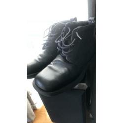Heren korte veter boots Marco Polo maat 43 zgan zwart