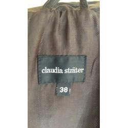 Leren jas van Claudia Strater mt 38 zgan
