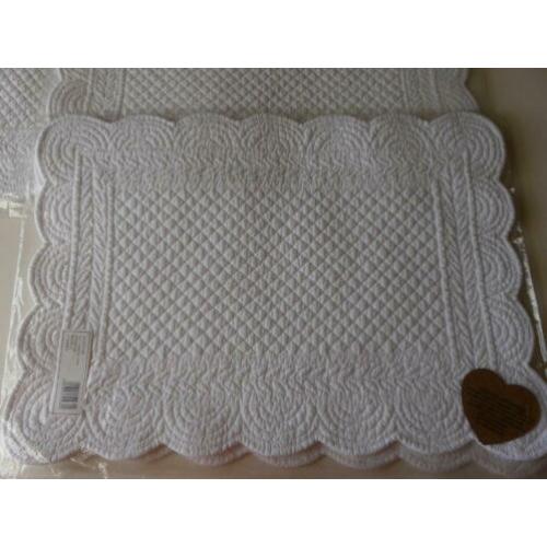 4 x witte quilted placemats, nieuw, in verpakking