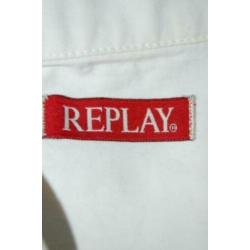 REPLAY spijker jas, jeans jack, wit, Mt. S