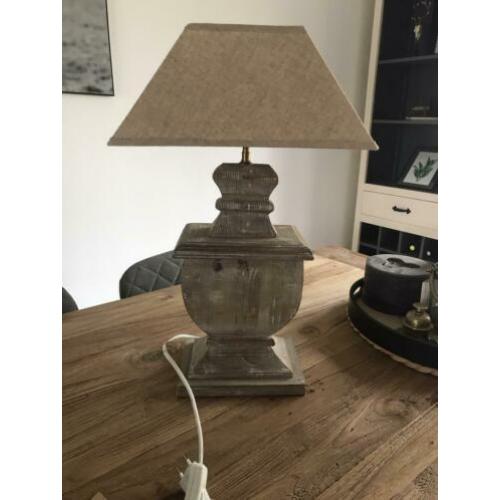 Schemerlamp houten voet