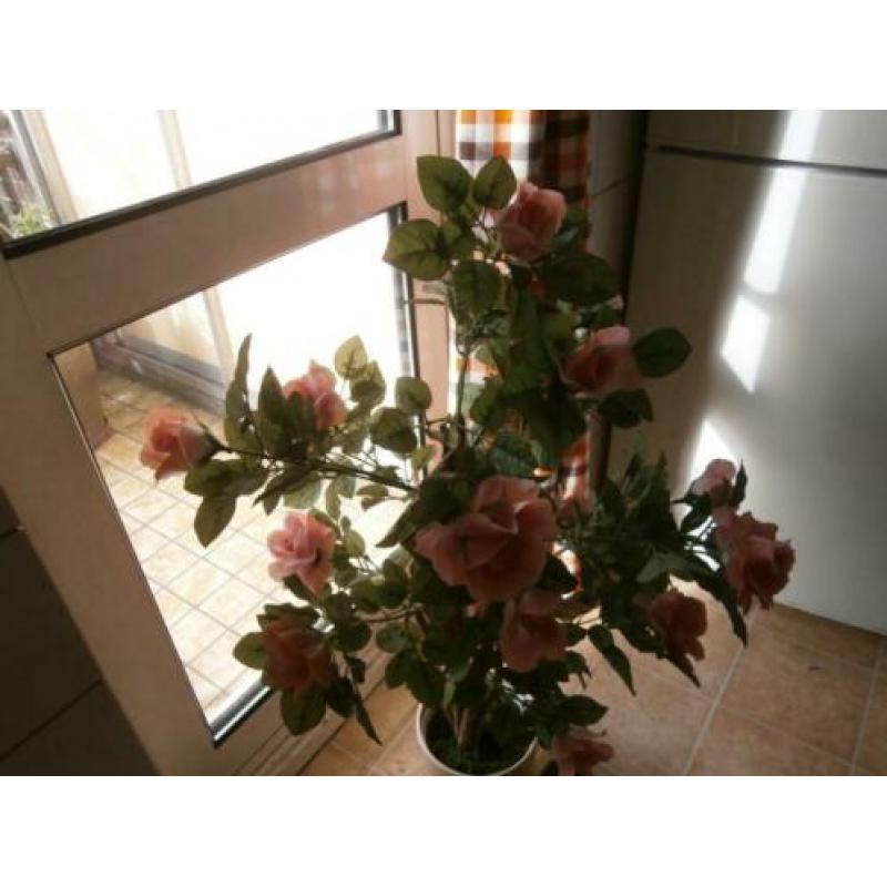 Mooie kunstplant roos groot 90 cm