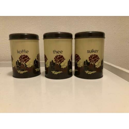 Vintage Brabantia blikken ( 3 stuks) : mooie set