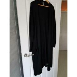 Zwart lang vest maat 54 Miss Etam