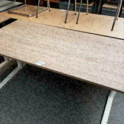 Prachtige slingerbureau's 160x80 cm met eiken blad wit frame