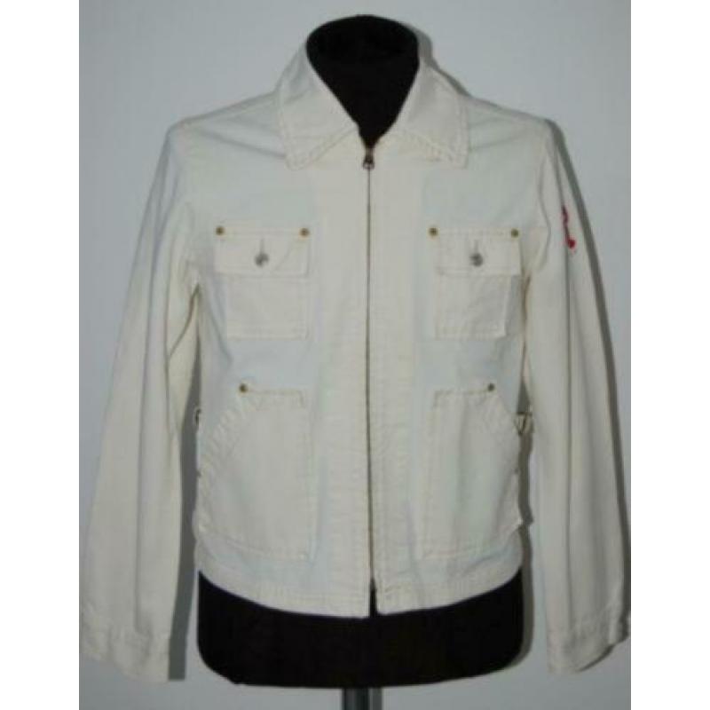 REPLAY spijker jas, jeans jack, wit, Mt. S