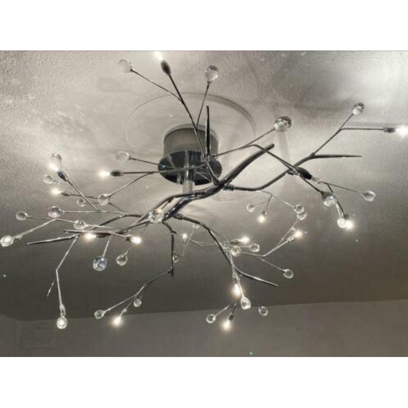 Plafondlamp met kristallen bolletjes