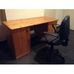 BURO, massief grenen 140x65cm / 76cm hoog