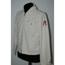 REPLAY spijker jas, jeans jack, wit, Mt. S