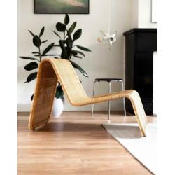 Vintage rotan lounge fauteui 1970 mooie minimalistische vorm