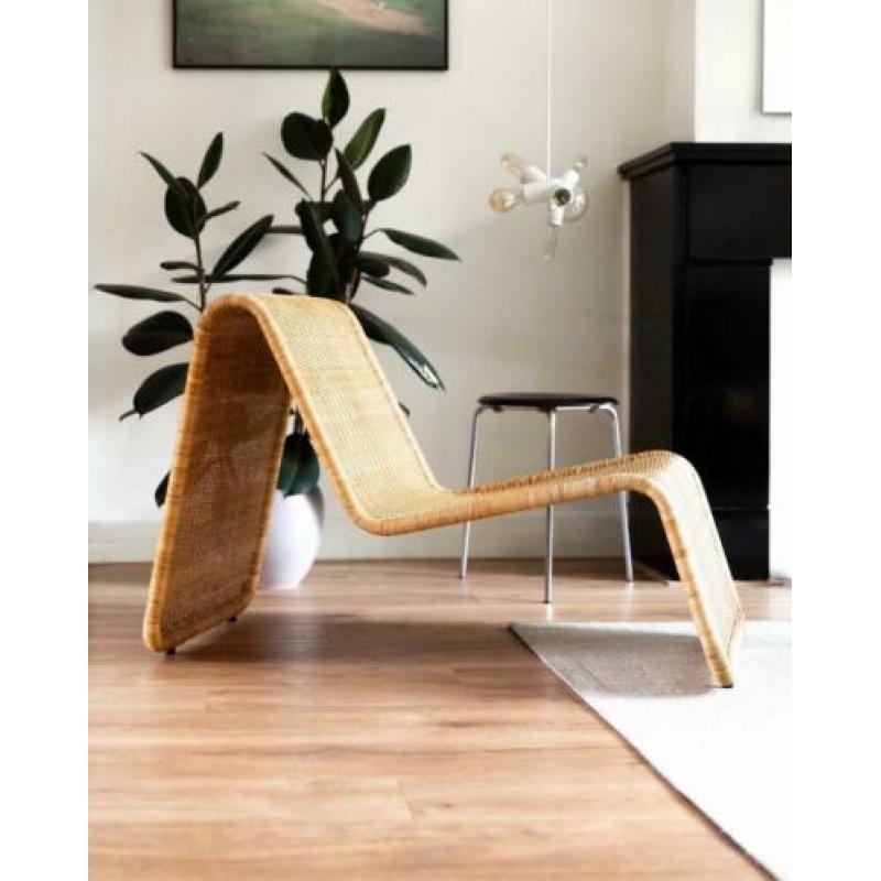 Vintage rotan lounge fauteui 1970 mooie minimalistische vorm