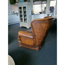 Lederen antieke fauteuil