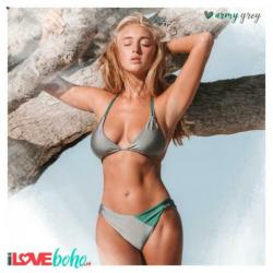 BOHO bikini’s top 2020 Triangel – grijs groen - dubbelzijdig