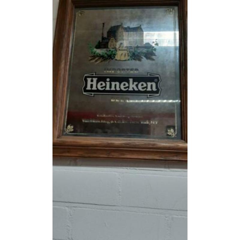 reclamebord spiegel heineken , spiegel reclamebord heineken