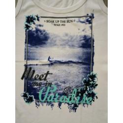 NIEUW COLOURS OF THE WORLD wit / blauw hemdje, mt S