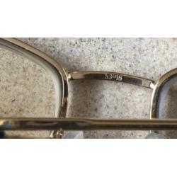 Silhouette vintage brilmontuur met geslepen glazen in koker
